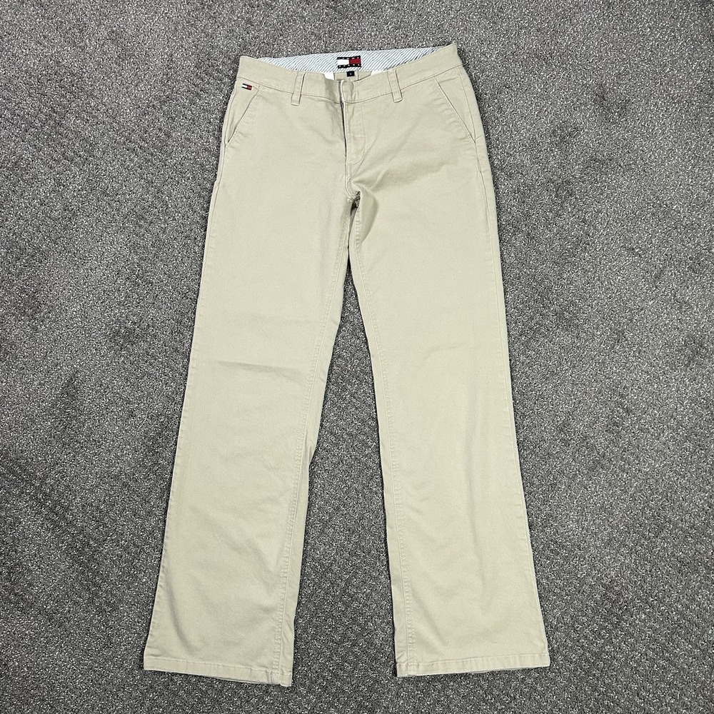 Vintage Tommy Hilfiger Khaki Chino Pants Women's 9 Beige Straight Stretch Casual